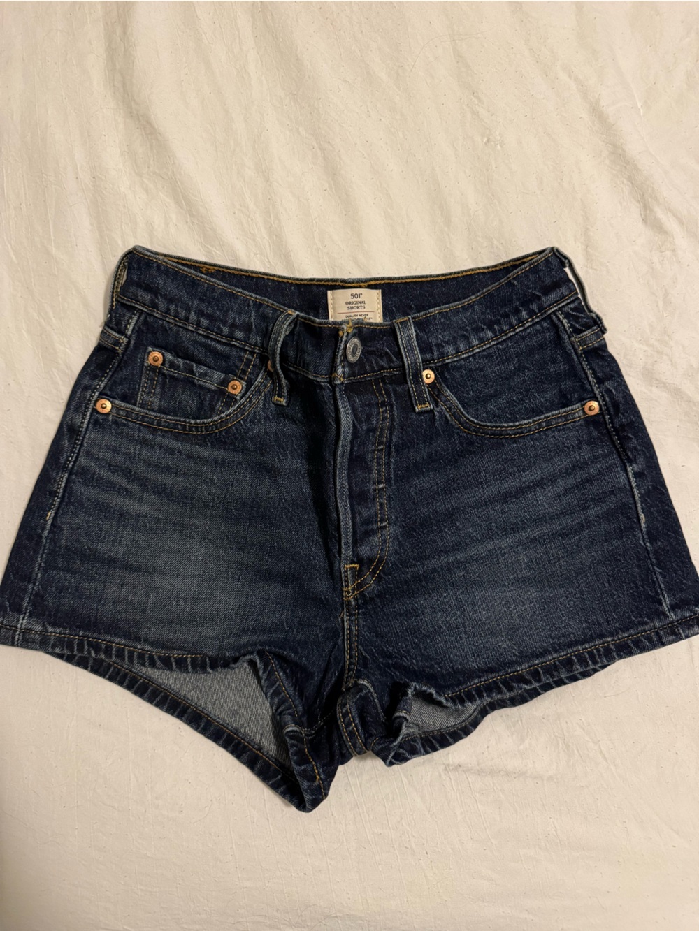 Levi's Dark Blue Denim Jean Shorts